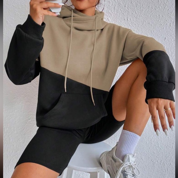 Boho color block hoodie jacket - Picture 3 of 6